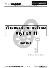 Đề cương ôn thi Quốc gia Vật lý 11 - Học kỳ 2 - Trinh Xuân Đông